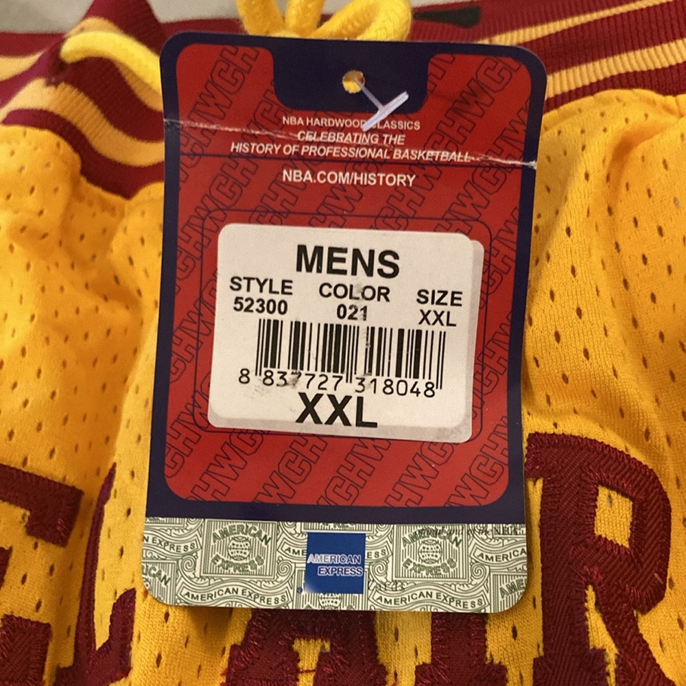 Just Don Gold and Red Bel-Air Academy Athletic Shorts - Picture 7 of 7